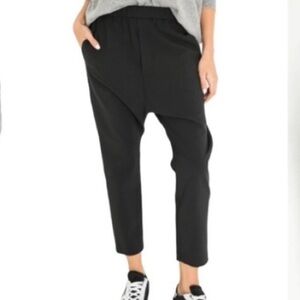 Erika CAVALLINI Wool Black Drop-Crotch Pull on Pants